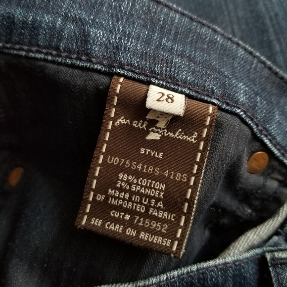 7 For All Mankind Bootcut Jamaican Braid Jean Size 28 - Picture 8 of 15